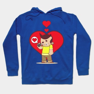 Love Boy Heart Casal People Happiness Hug Hoodie